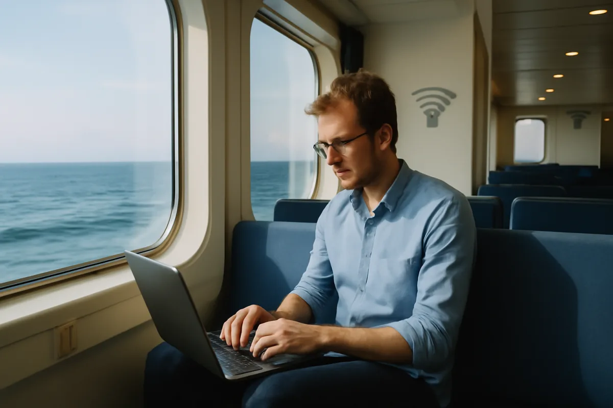 Smart working a bordo del traghetto: dove sedersi e come avere una connessione stabile