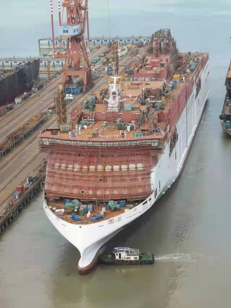 Varata stamani in Cina la futura ammiraglia di Moby,la nuova e attesa Moby Fantasy