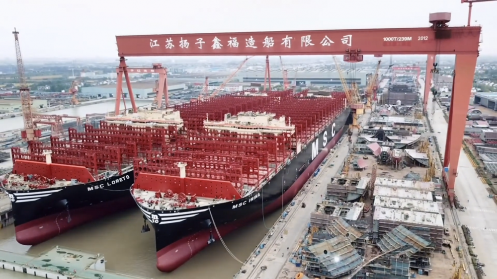 Varate in Cina le 2 nuove portacontainer da record MSC Irina e MSC Loreto