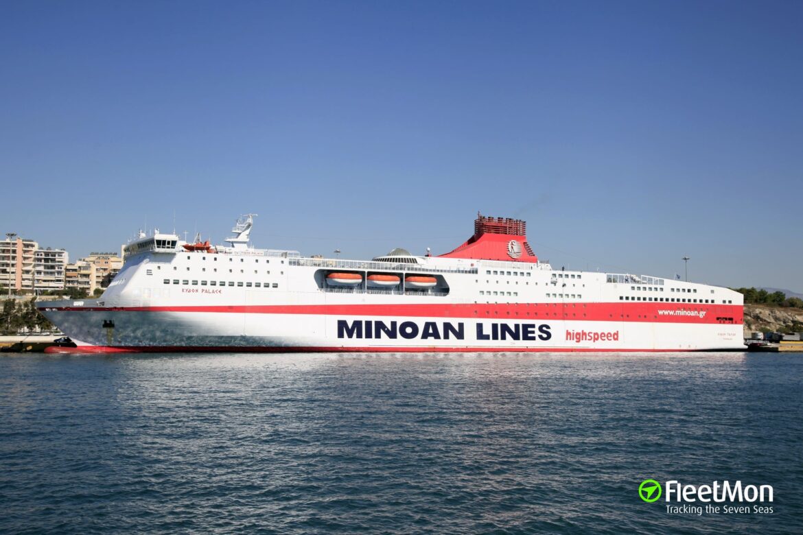 Il traghetto Kydon Palace entra in servizio tra Brindisi e Igoumenitsa al posto di Cruise Smeralda