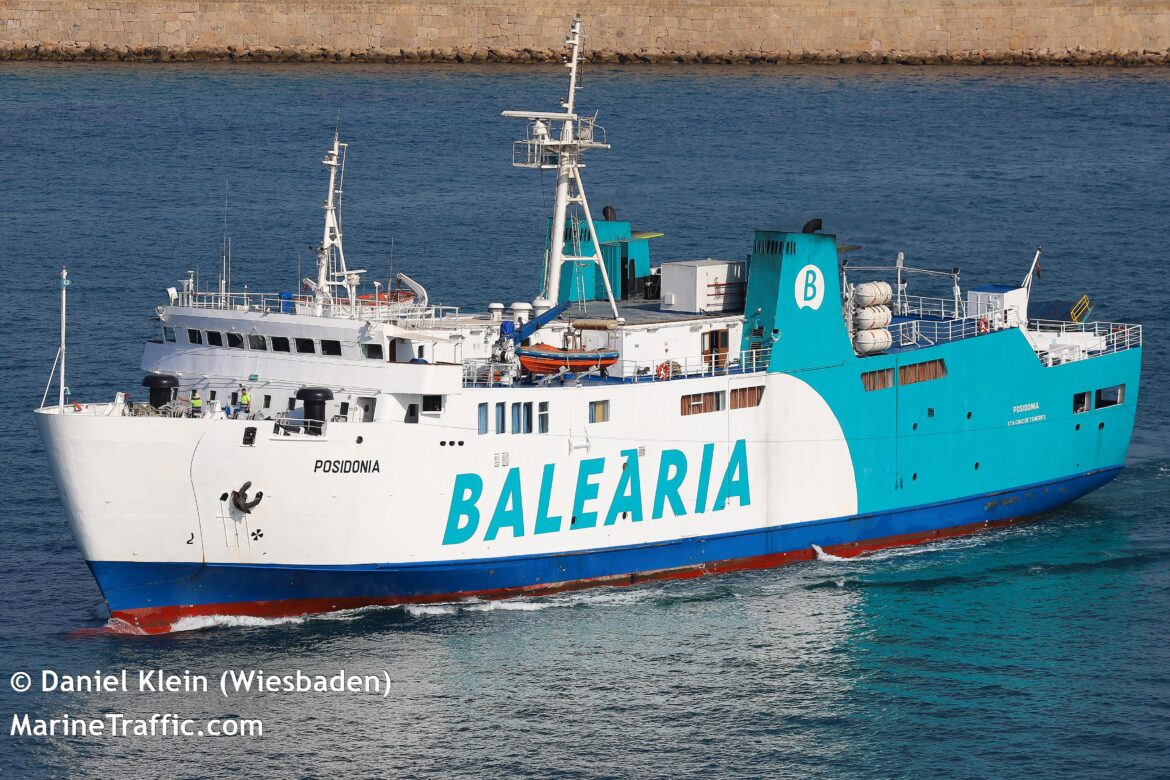 Il traghetto Posidonia di Balearia si prepara a tornare in Italia per Caremar