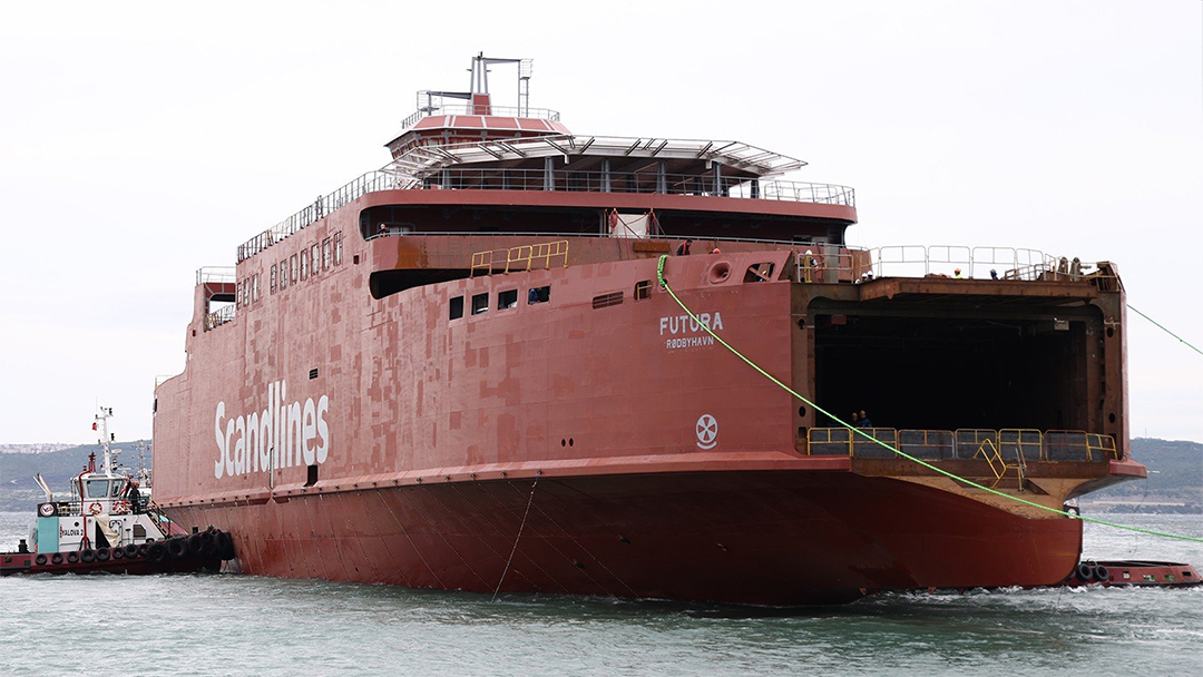 Il cantiere navale turco Cemre Shipyard vara il nuovo traghetto ibrido Futura di Scandlines