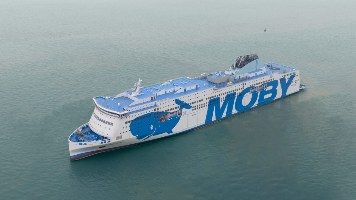 La compagnia di navigazione Moby prende in consegna il nuovo traghetto da record Moby Legacy