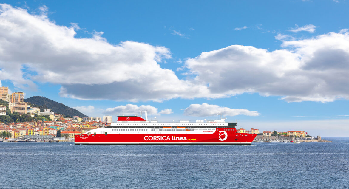 Stena RoRo ordina una nuova E-Flexer alimentata a LNG per Corsica Linea